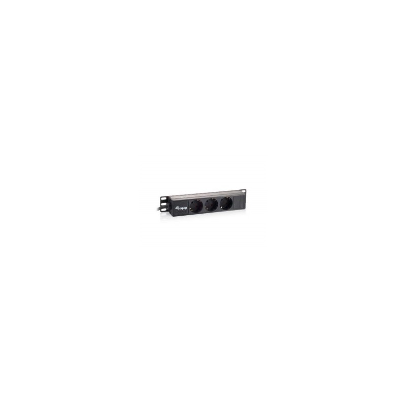 Regleta EQUIP 3 Tomas 1.5m Rack 10" 1U Negra (EQ333299)