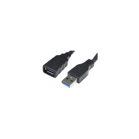 Nanocable USB-A/M a USB-A/H 1m Negro (10.01.0901-BK)