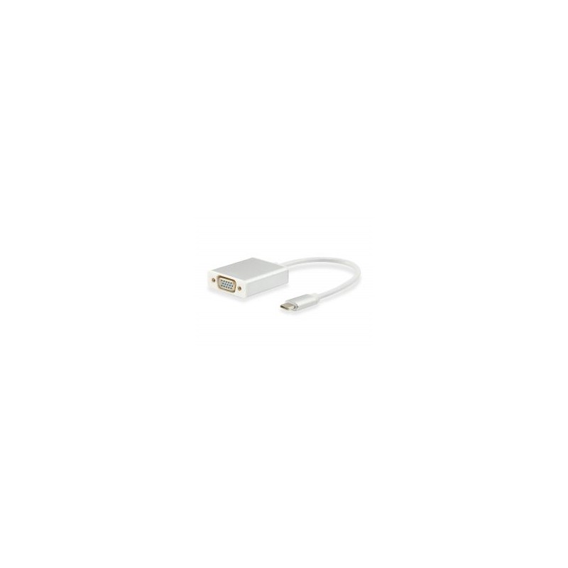 Cable EQUIP USB-C/M a VGA HD15/H 15cm Blanco (EQ133451)