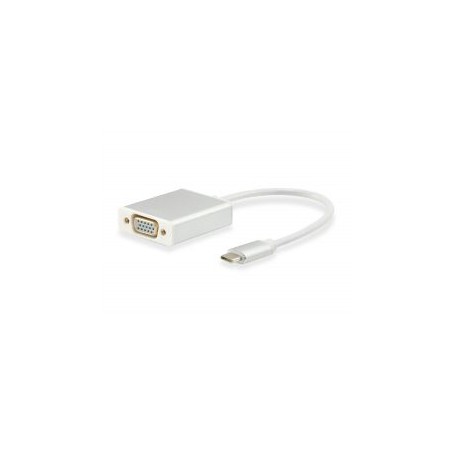 Cable EQUIP USB-C/M a VGA HD15/H 15cm Blanco (EQ133451)