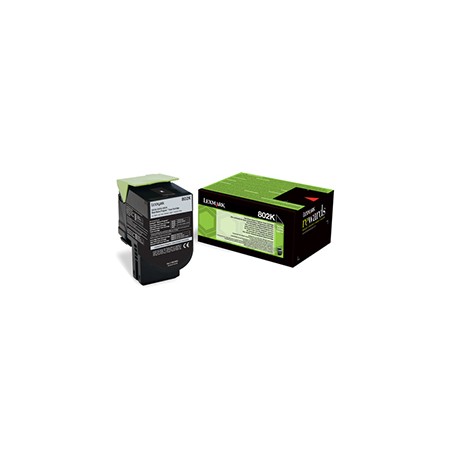 Toner Lexmark Laser 802K Negro 1000 páginas (80C20K0)
