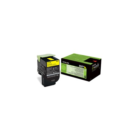 Toner Lexmark Laser 802Y Amarillo 1000 pág (80C20Y0)