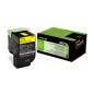 Toner Lexmark Laser 802Y Amarillo 1000 pág (80C20Y0)