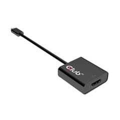 Adaptador Club 3D USB-C/M a HDMI/H 15cm Negro(CAC-2504)