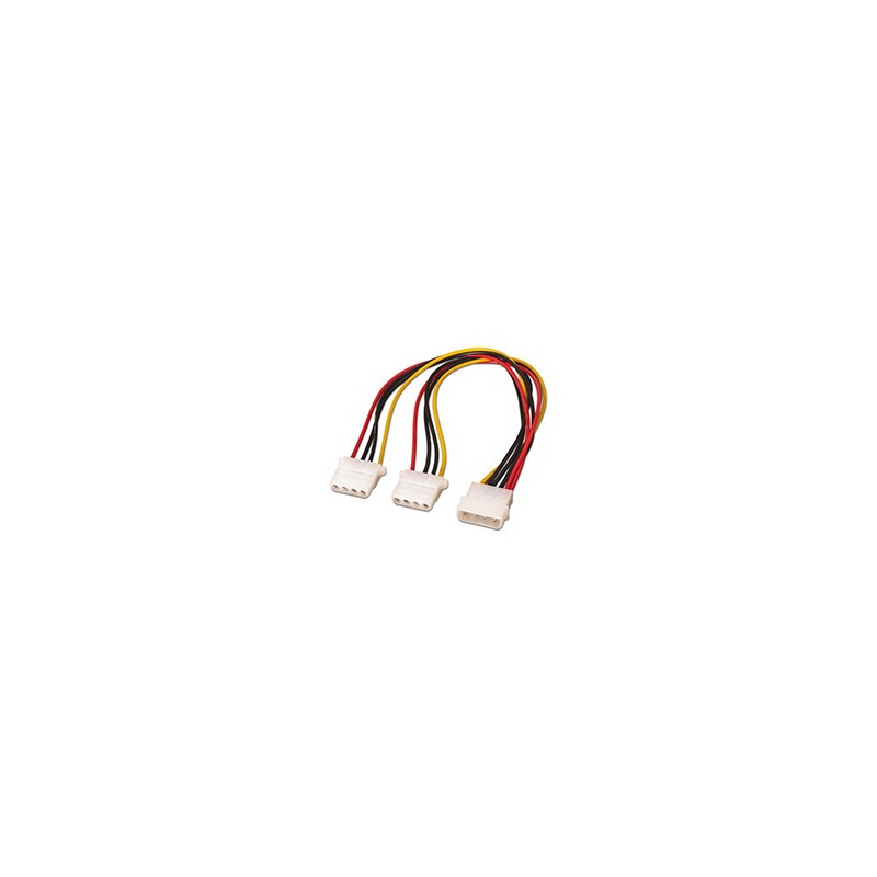 Nanocable Molex (4-pin) a 2xMolex (4-pin) (10.19.0401) Nanocable Molex (4-pin) a 2xMolex (4-pin) (10.19.0401)