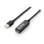 Cable EQUIP USB-A/M a USB-A/H 15m Negro (EQ133311)