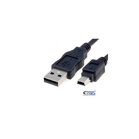 Nanocable USB-A/M a Mini USB-B/M 1.8m Negro(10.01.0402)