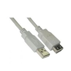 Nanocable USB-A/M a USB-A/H 1.8m Beige (10.01.0203)