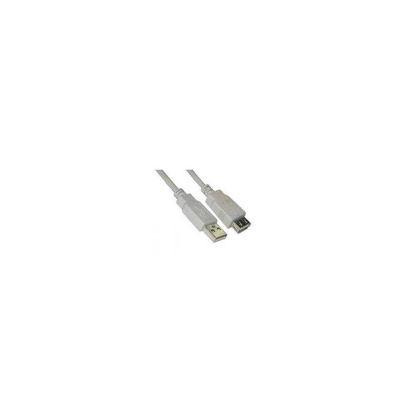 Nanocable USB-A/M a USB-A/H 1.8m Beige (10.01.0203)