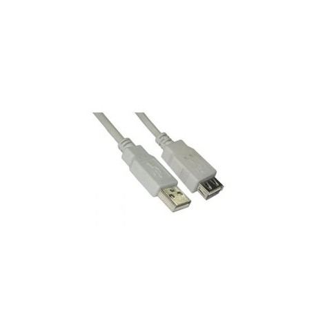 Nanocable USB-A/M a USB-A/H 1.8m Beige (10.01.0203)