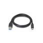 Nanocable USB-C/M a USB A/M 1m Negro (10.01.4001) Nanocable USB-C/M a USB A/M 1m Negro (10.01.4001)
