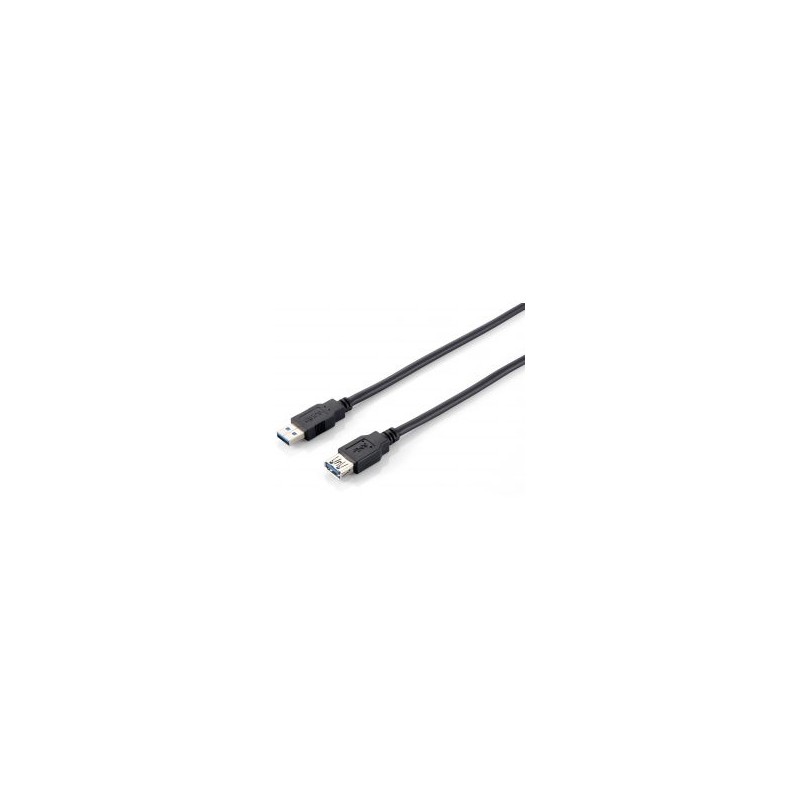 Cable EQUIP USB-A/M a USB-A/H 2m Negro (EQ128398)