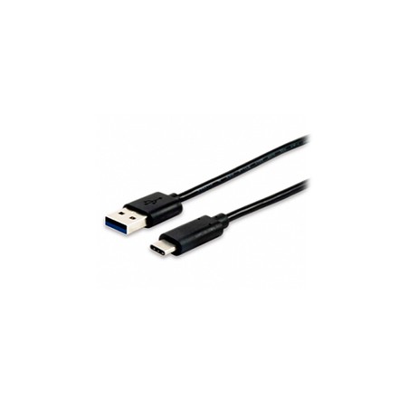 Cable EQUIP USB-A/M a USB-C/M 1m Negro (EQ12834107)