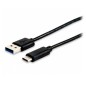 Cable EQUIP USB-A/M a USB-C/M 1m Negro (EQ12834107)