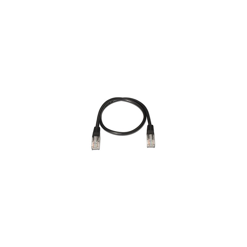 Nanocable RJ45 Cat6 UTP AWG24 0.5m Negro(10.20.0400-BK)