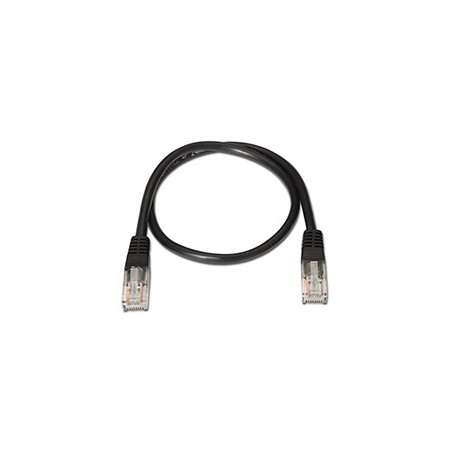 Nanocable RJ45 Cat6 UTP AWG24 0.5m Negro(10.20.0400-BK)