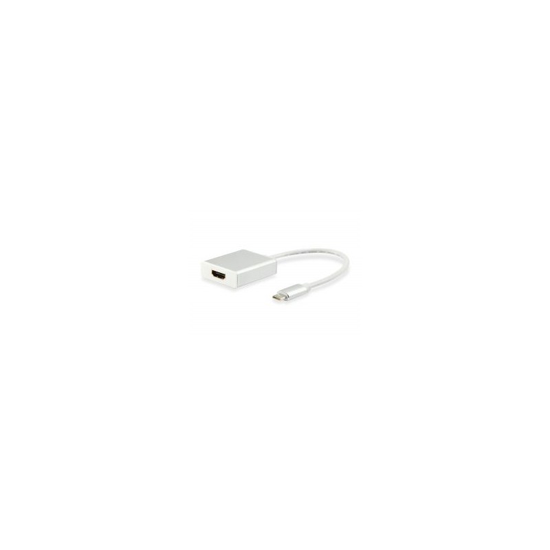 Cable EQUIP USB-C/M a HDMI/H 15cm Blanco (EQ133452)