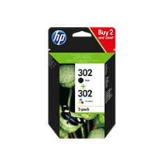Tinta HP 302 Pack Tricolor/Negro 4ml/3.5ml (X4D37AE)