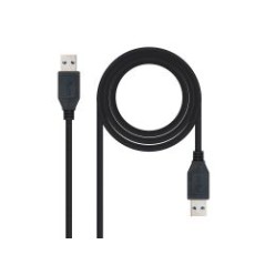 Nanocable USB-A/M a USB-A/M 2m Negro (10.01.1002-BK)