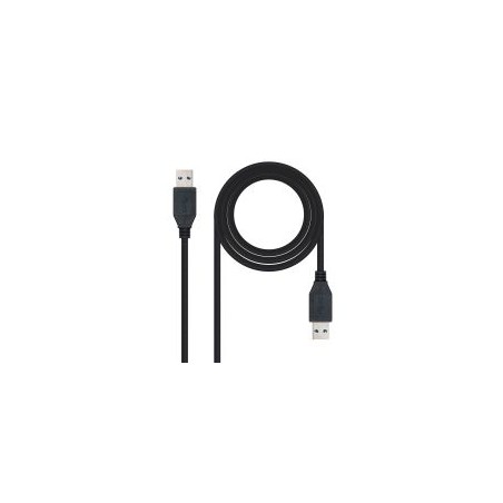 Nanocable USB-A/M a USB-A/M 2m Negro (10.01.1002-BK)