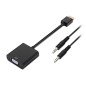 Cable AISENS HDMI A/M a VGA/H+3.5mm/H Negro (A122-0126) Cable AISENS HDMI A/M a VGA/H+3.5mm/H Negro (A122-0126)