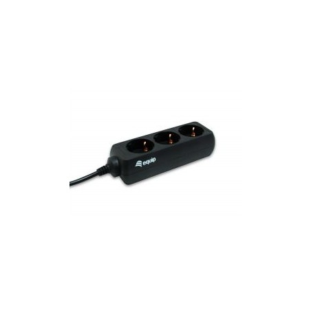 Regleta EQUIP 3xSchuko Cable 1.1m Negra (EQ333280)
