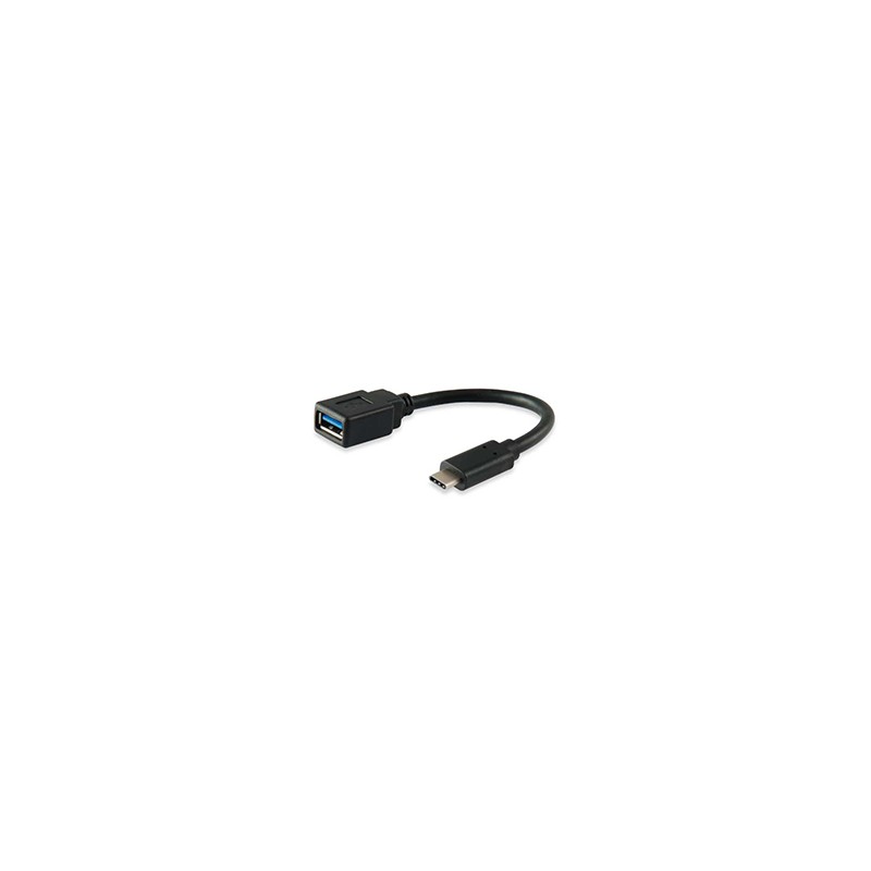 Cable EQUIP USB-A/H a USB-C/M 0.15m Negro (EQ133455)