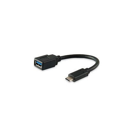 Cable EQUIP USB-A/H a USB-C/M 0.15m Negro (EQ133455)