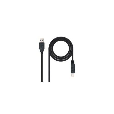 Nanocable USB-A/M a USB-B/M 2m Negro (10.01.0802-BK)