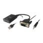 Adaptador EQUIP VGA-M a HDMI-H jack3.5" (EQ119038)