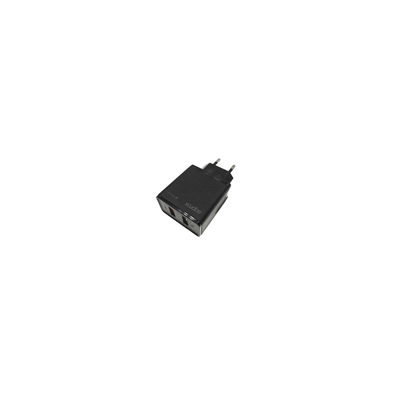 Cargador de Pared Approx 2xUSB QC 3.0 (APPUSBWALLQC)