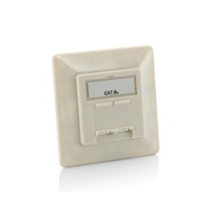 Roseta EQUIP Cat.6a 2 Tomas Blanco Perla (EQ125775)