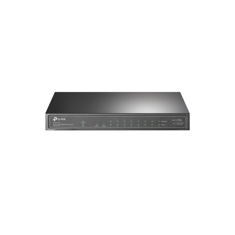 Switch TP-Link 9xRJ45 GbE 1xSFP PoE Gris (TL-SG1210P) Switch TP-Link 9xRJ45 GbE 1xSFP PoE Gris (TL-SG1210P)