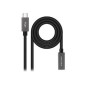 Nanocable USB-C/M a USB-C/H 2m Negro (10.01.4402)