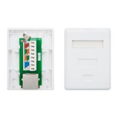 Roseta Superficie RJ45 Cat6 FTP 1Toma (10.21.1601)