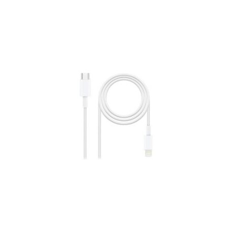 Nanocable Lightning/M a USB-C/M 2m Blanco (10.10.0602)