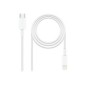 Nanocable Lightning/M a USB-C/M 2m Blanco (10.10.0602)