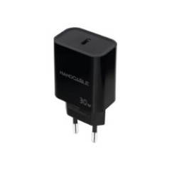 Cargador Pared Nanocable 1xUSB-C 30W Negro (10.10.2010)