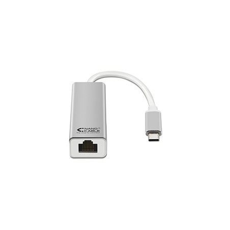 Adaptador Nanocable USB-C a RJ45 Plata (10.03.0402)