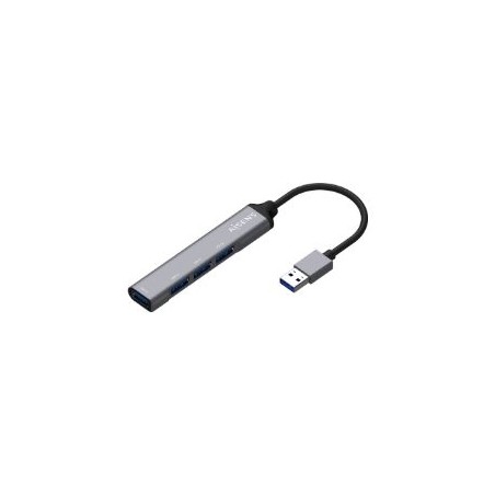 Hub AISENS USB-A 3.0 a 4xUSB-A 3.0 Gris (A106-0540)