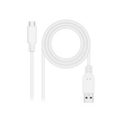 Nanocable USB-C/M a USB-A/M Blanco (10.01.2101-L150-W)