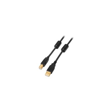 Cable AISENS USB-A/M a USB-B/M 2m Negro (A101-0009)