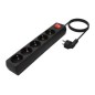 Regleta AISENS 5xSchuko Interruptor Negra (A154-0652)