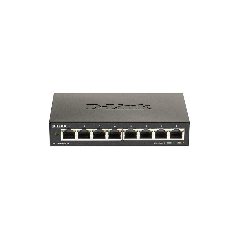 Switch D-Link 8xRJ45 GbE Negro (DGS-1100-08V2/E) Switch D-Link 8xRJ45 GbE Negro (DGS-1100-08V2/E)