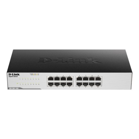 Switch D-Link 16xRJ45 GbE Rack 1U Negro (GO-SW-16G)