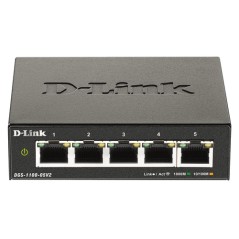 Switch D-Link 5p 10/100/1000 Negro (DGS-1100-05V2)