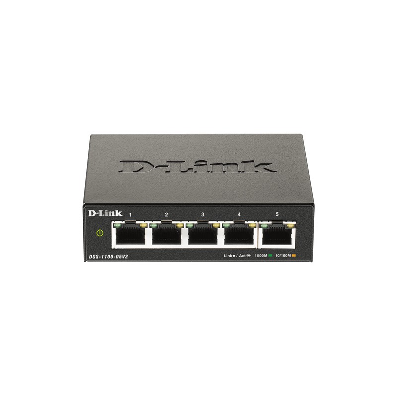 Switch D-Link 5p 10/100/1000 Negro (DGS-1100-05V2)