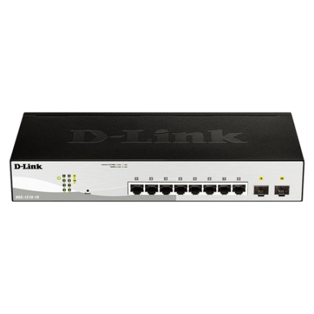 Switch D-Link 8xRJ45 GbE 2xSFP Rack Negro (DGS-1210-10)