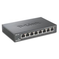 Switch D-Link 8p 10/100/1000 Metal Negro (DGS-108)