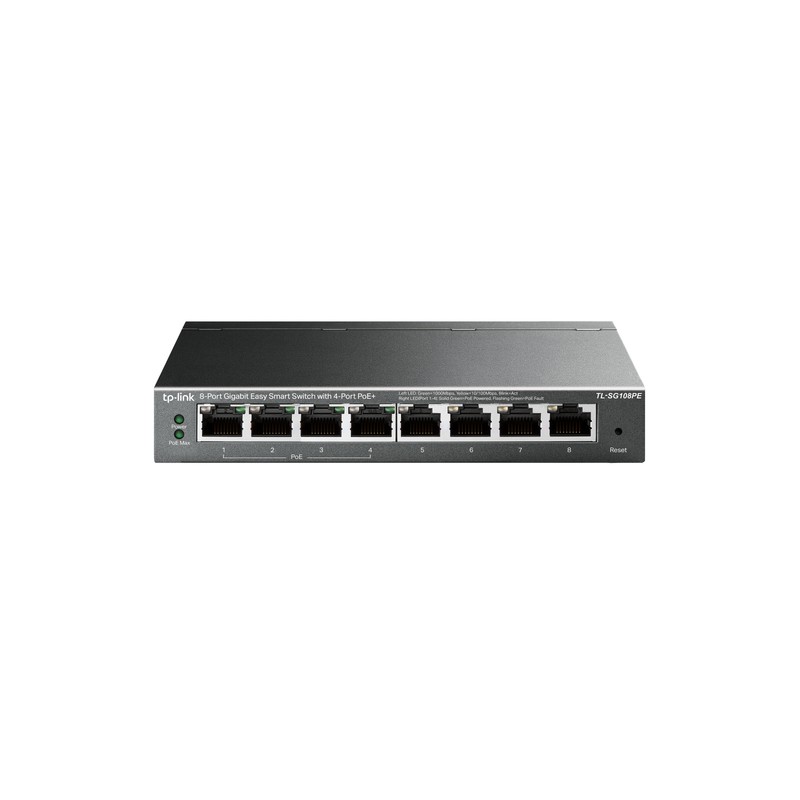 Switch TP-Link 8xRJ45 GbE PoE 55W Negro (TL-SG108PE) Switch TP-Link 8xRJ45 GbE PoE 55W Negro (TL-SG108PE)